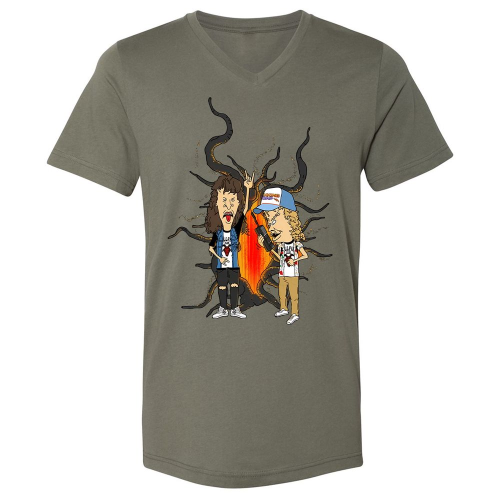 Unisex V-Neck T-Shirt - 32M4K5WB - Military Green - 10