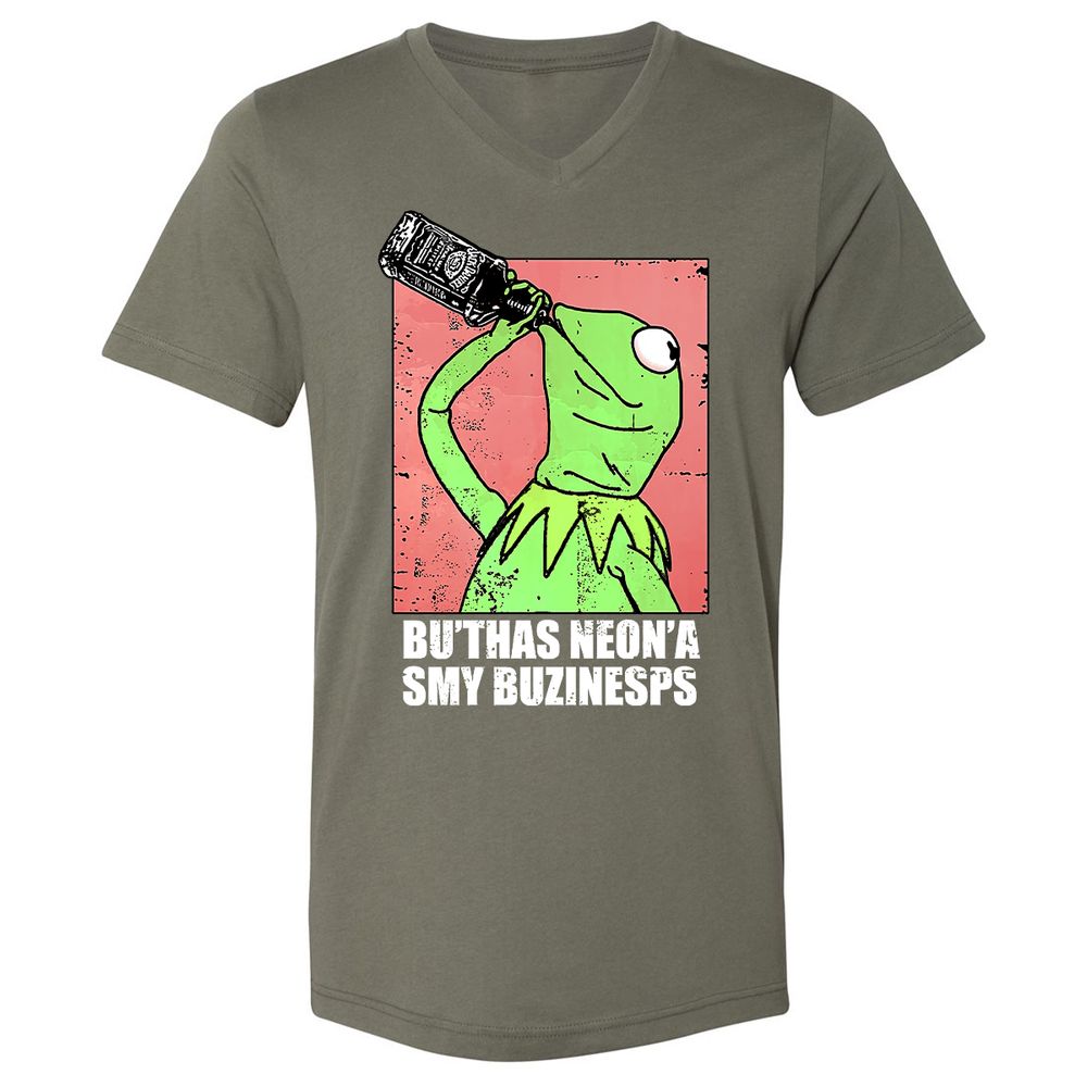 Unisex V-Neck T-Shirt - FFHZYJ9J - Military Green - 10