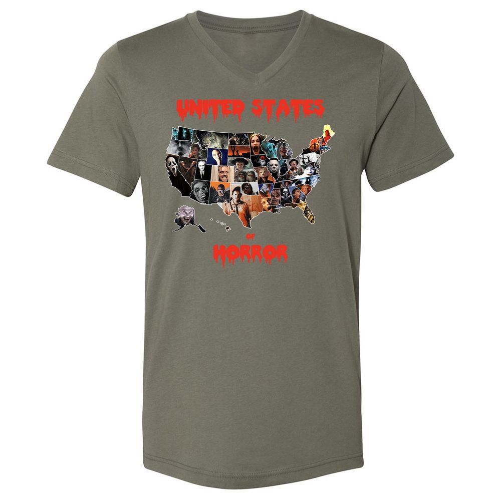 Unisex V-Neck T-Shirt - PFSB2ALG - Military Green - 10