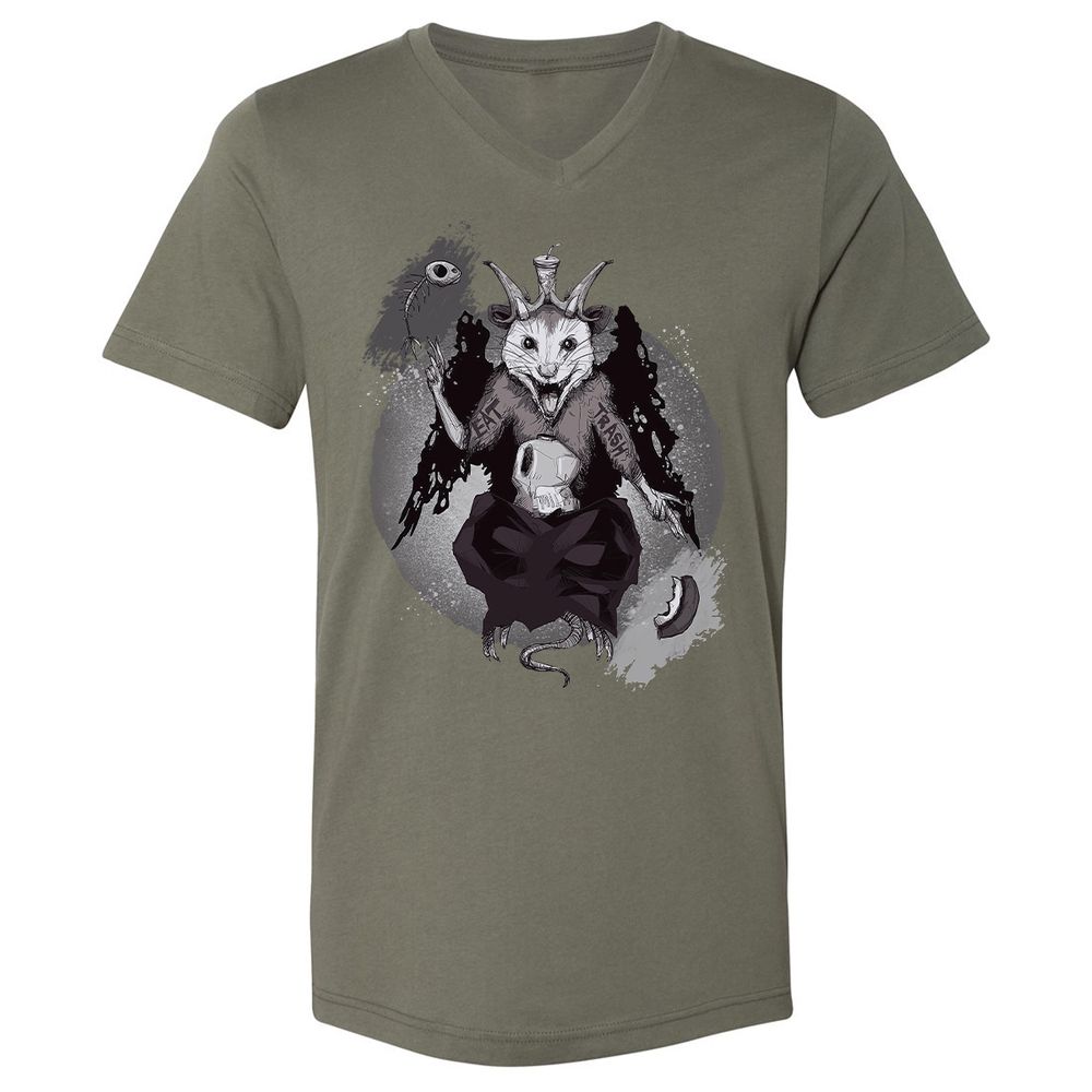 Unisex V-Neck T-Shirt - XSYJXMVR - Military Green - 10