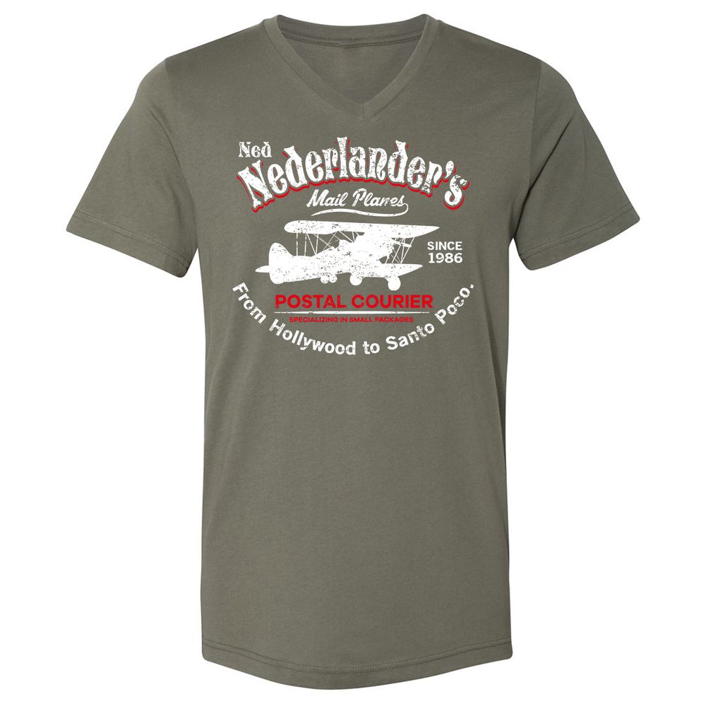 Unisex V-Neck T-Shirt - KGC3GPL1 - Military Green - 10