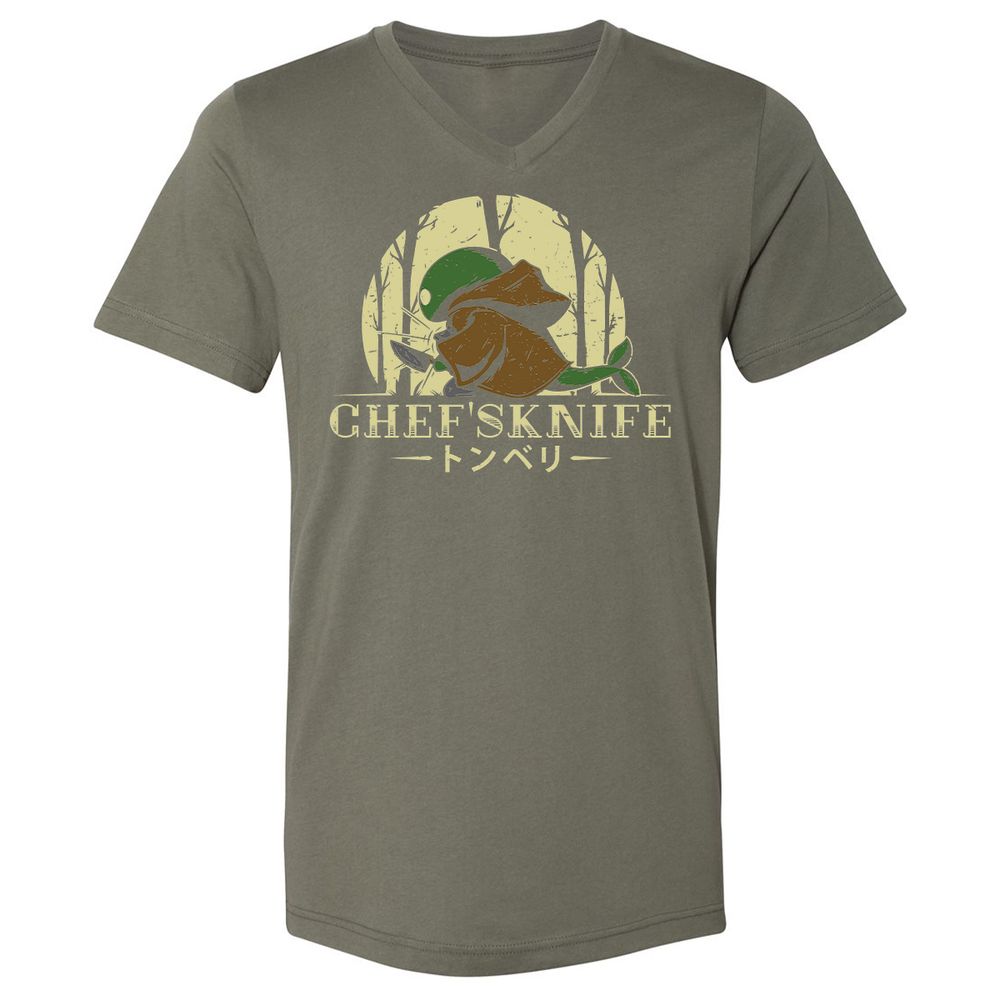 Unisex V-Neck T-Shirt - YK2MSPPX - Military Green - 10