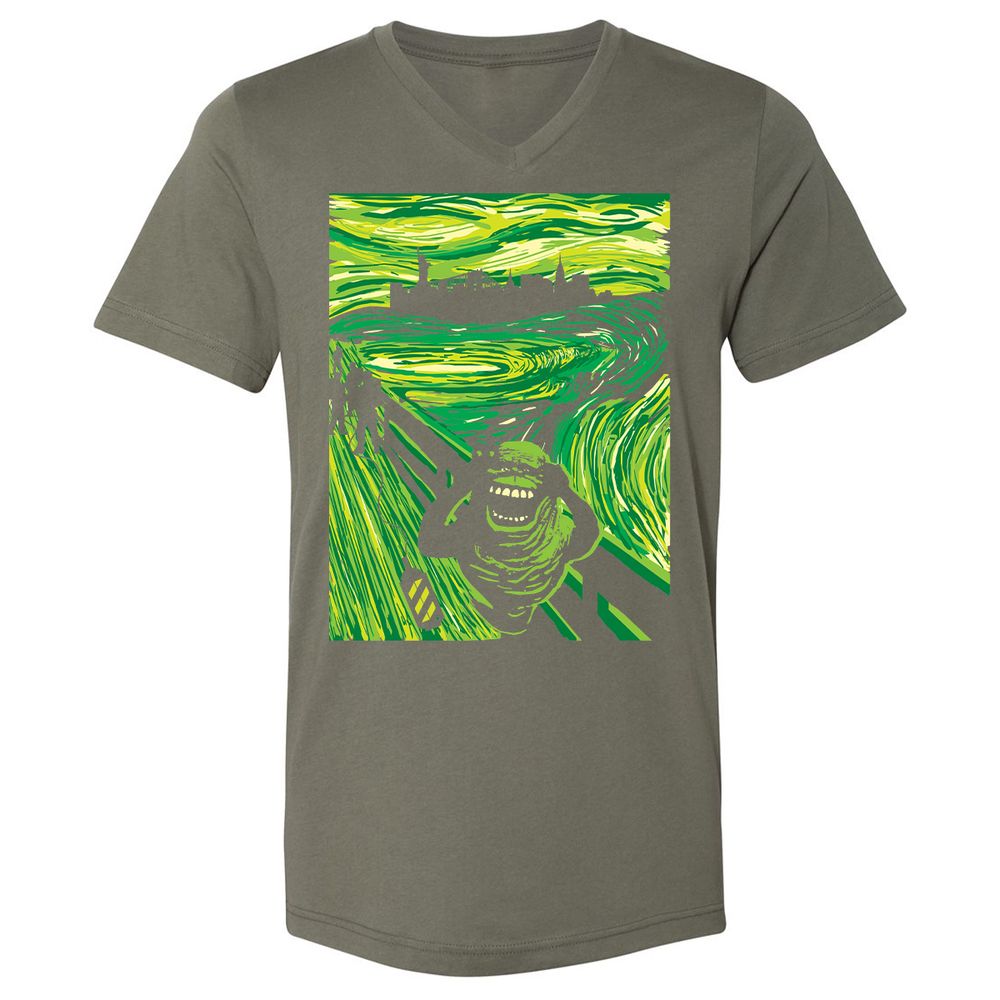 Unisex V-Neck T-Shirt - 5A78X846 - Military Green - 10