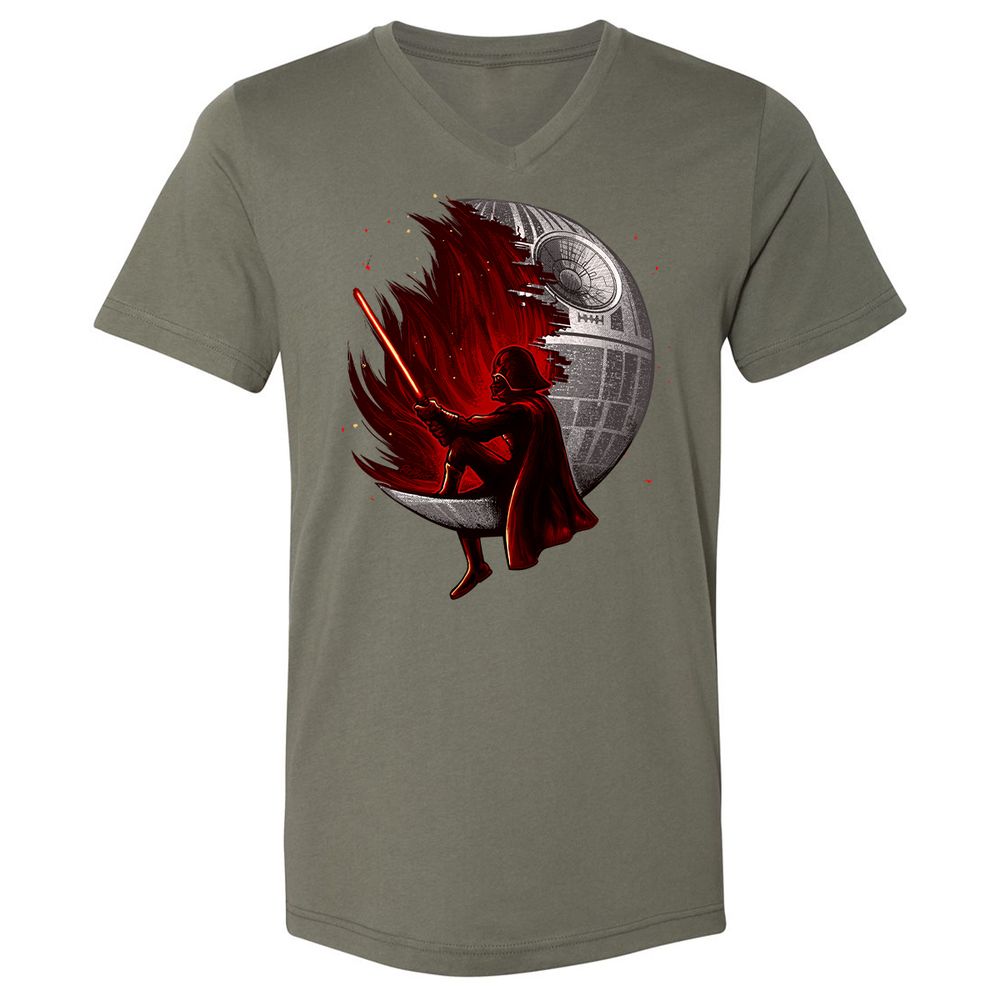 Unisex V-Neck T-Shirt - 7KRD32KX - Military Green - 10