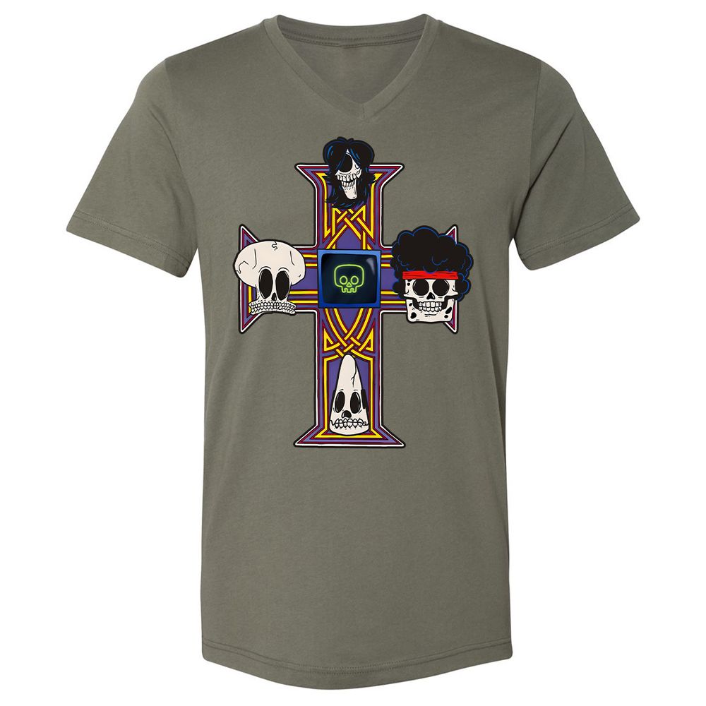 Unisex V-Neck T-Shirt - 33A1F38Y - Military Green - 10