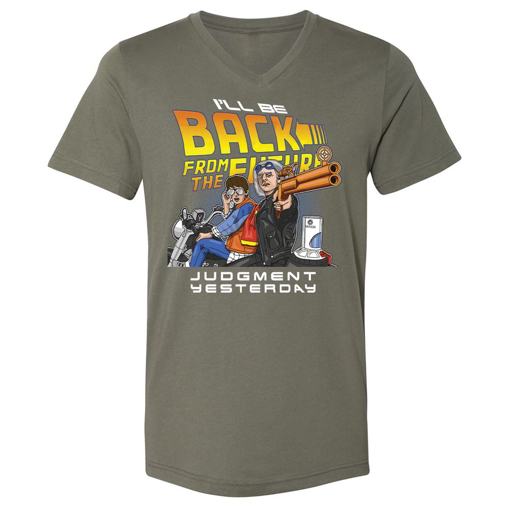 Unisex V-Neck T-Shirt - TUPHZ615 - Military Green - 10