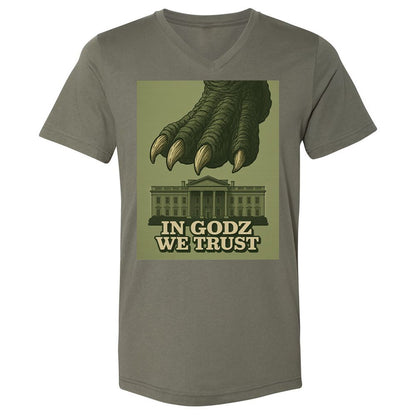 Unisex V-Neck T-Shirt - NJMADRS8 - Military Green - 10