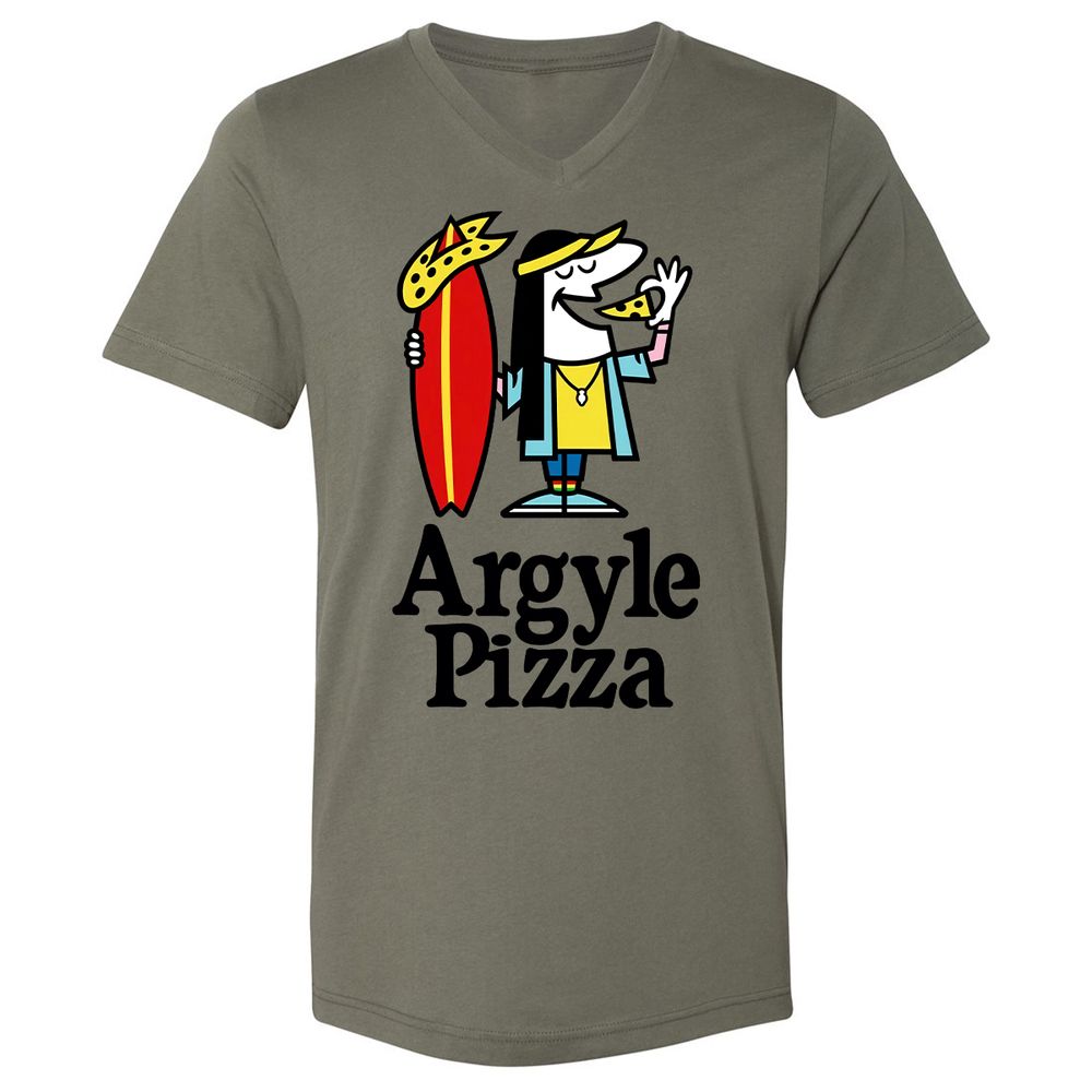 Unisex V-Neck T-Shirt - LXGNRA4V - Military Green - 10