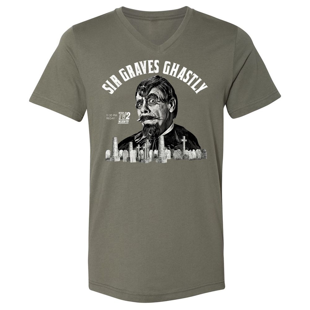 Unisex V-Neck T-Shirt - 5NU4WLS1 - Military Green - 10