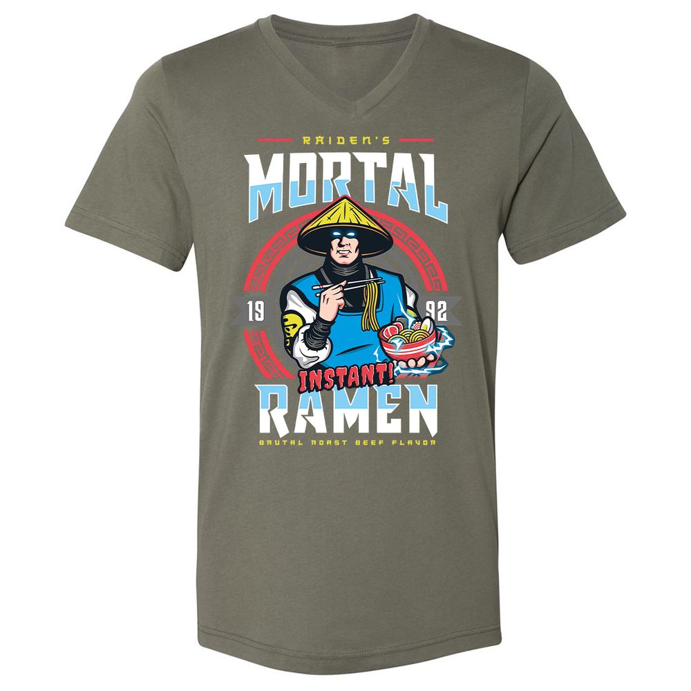 Unisex V-Neck T-Shirt - FFD3AUKJ - Military Green - 10