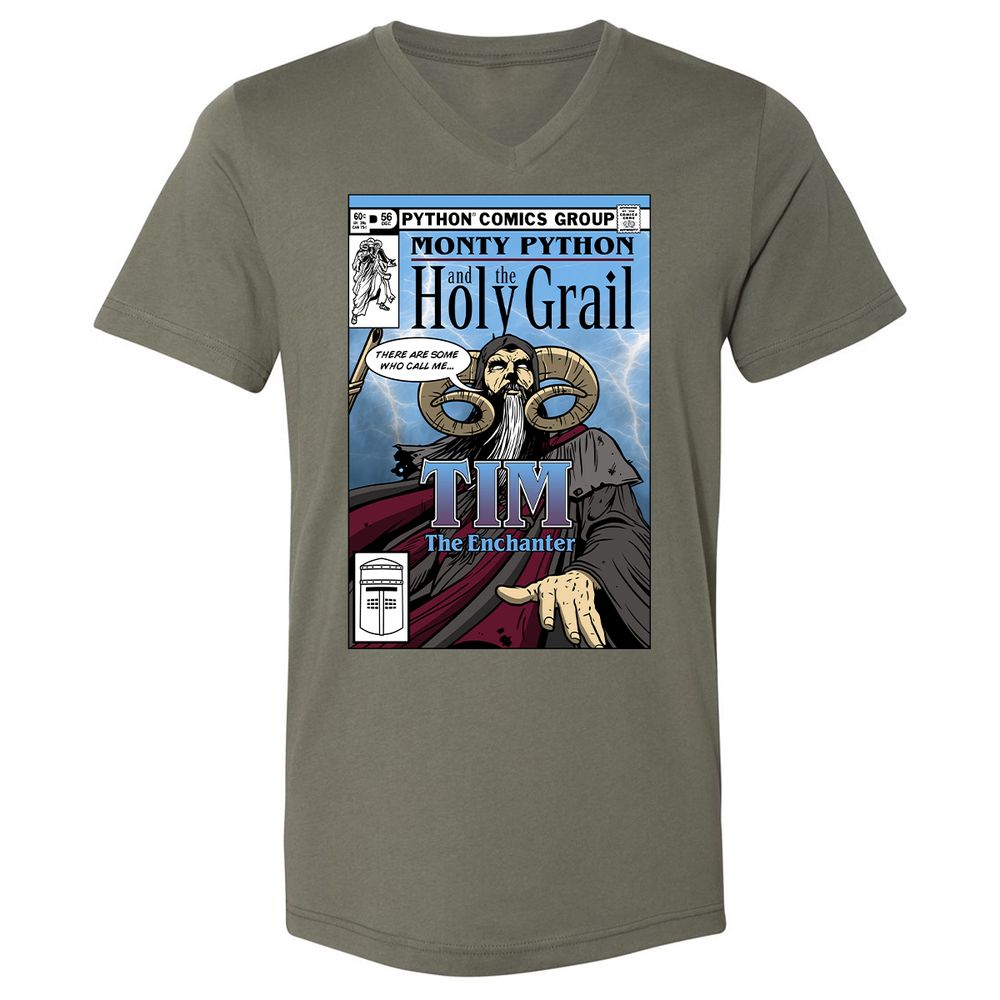 Unisex V-Neck T-Shirt - T24B1DHX - Military Green - 10