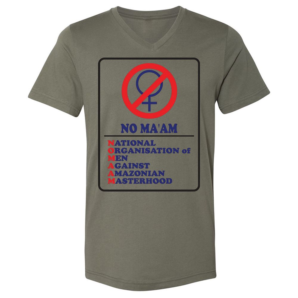 Unisex V-Neck T-Shirt - 324R1Q4L - Military Green - 10