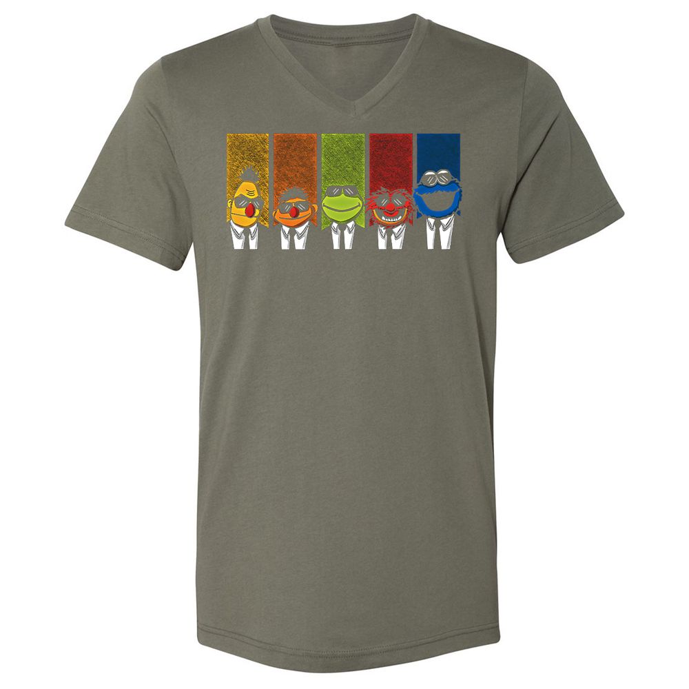 Unisex V-Neck T-Shirt - G3QMUQBH - Military Green - 10