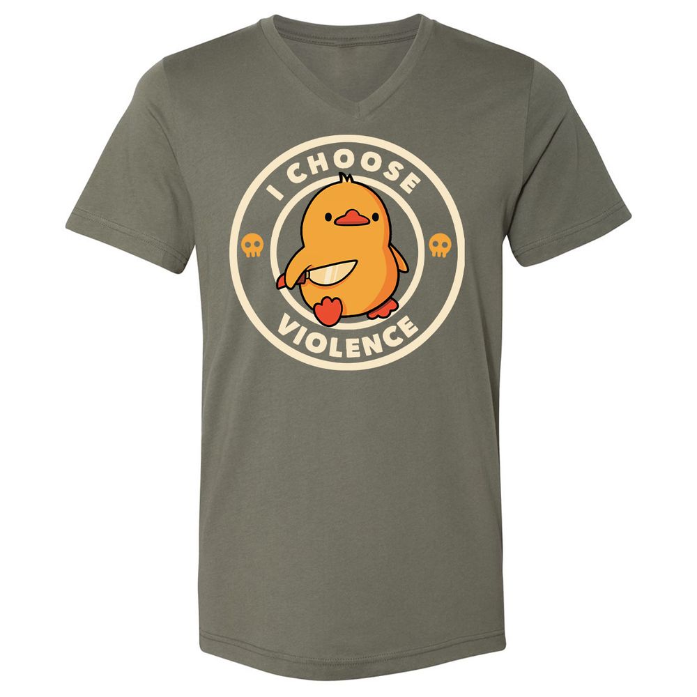 Unisex V-Neck T-Shirt - K9V2VAXA - Military Green - 10