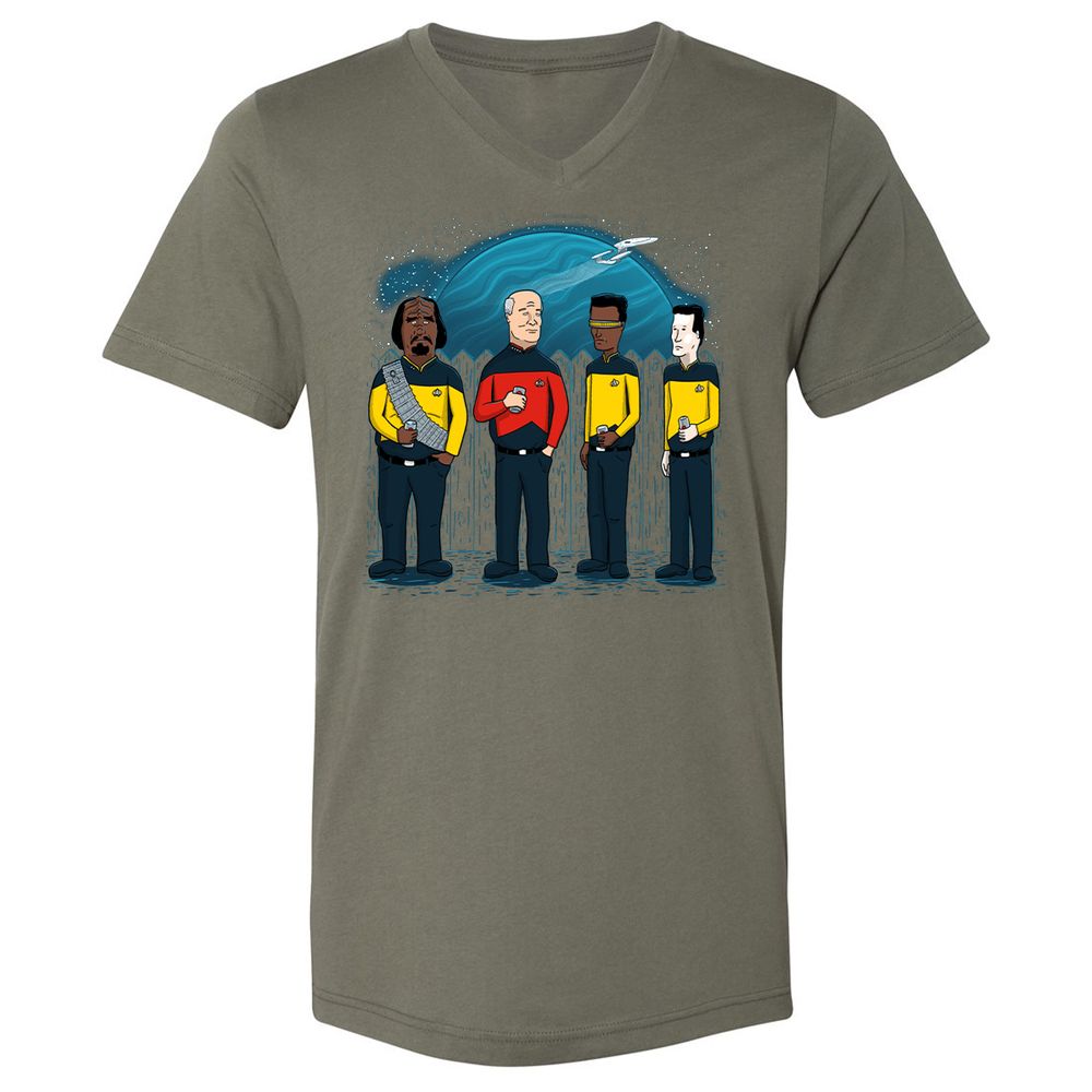 Unisex V-Neck T-Shirt - 5TUAWP2X - Military Green - 10