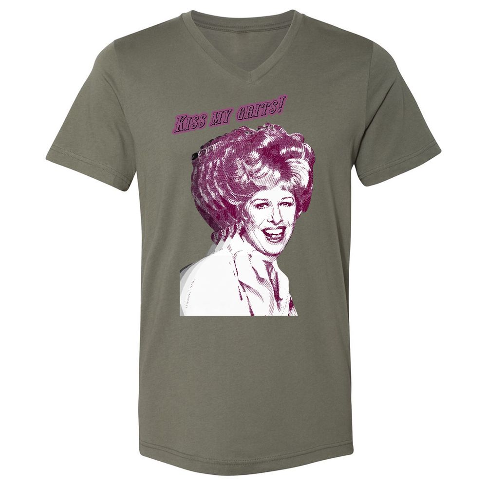 Unisex V-Neck T-Shirt - 4VBJBC7T - Military Green - 10