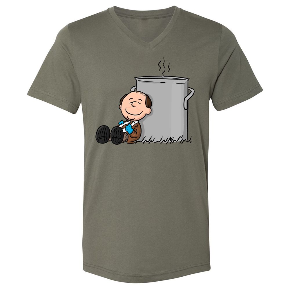 Unisex V-Neck T-Shirt - VDQA34A8 - Military Green - 10