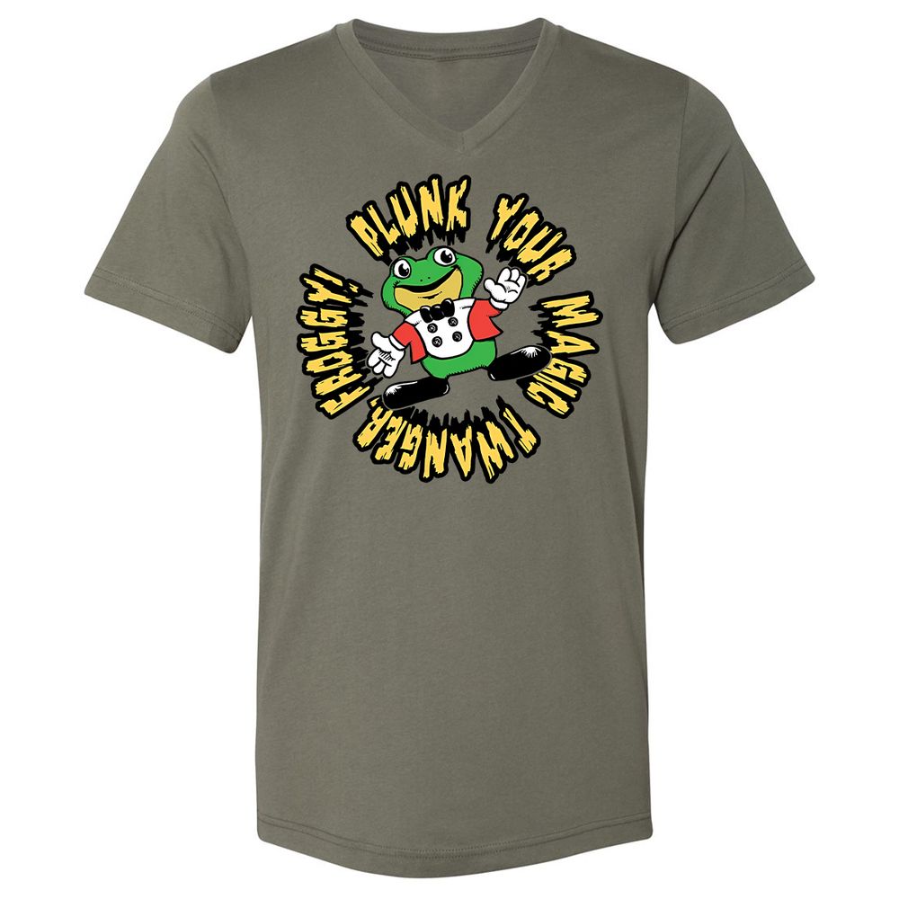 Unisex V-Neck T-Shirt - YBYE8C6M - Military Green - 10
