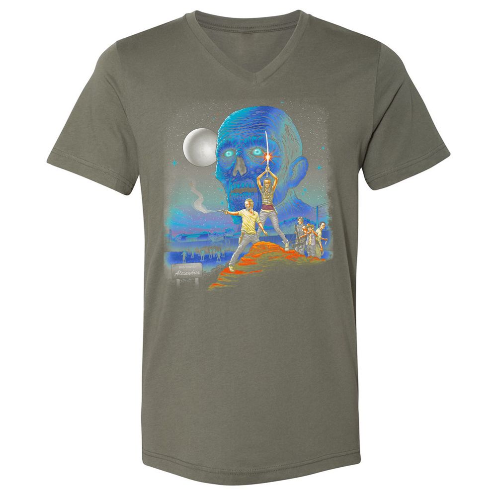 Unisex V-Neck T-Shirt - UL8U8CFB - Military Green - 10