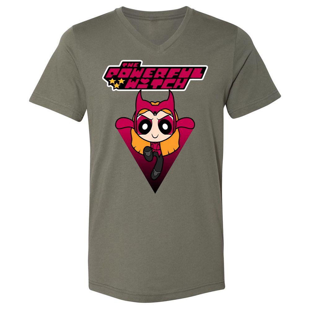 Unisex V-Neck T-Shirt - GK78BMCW - Military Green - 10