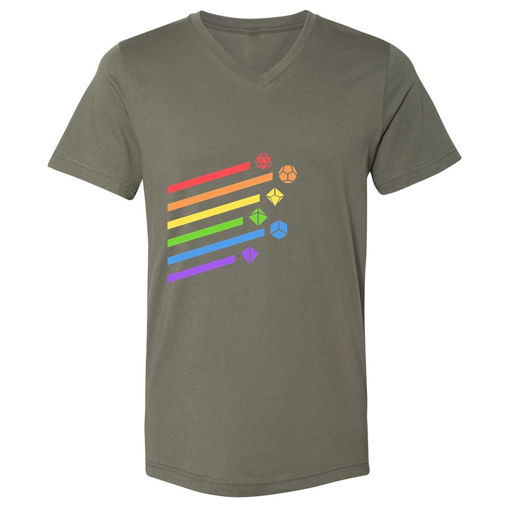 Unisex V-Neck T-Shirt - 3FU8XR7Z - Military Green - 10