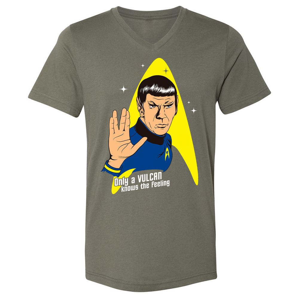 Unisex V-Neck T-Shirt - 9JQPN2ZJ - Military Green - 10