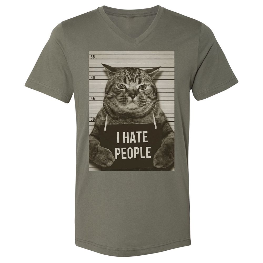 Unisex V-Neck T-Shirt - 1CEY6MXW - Military Green - 10