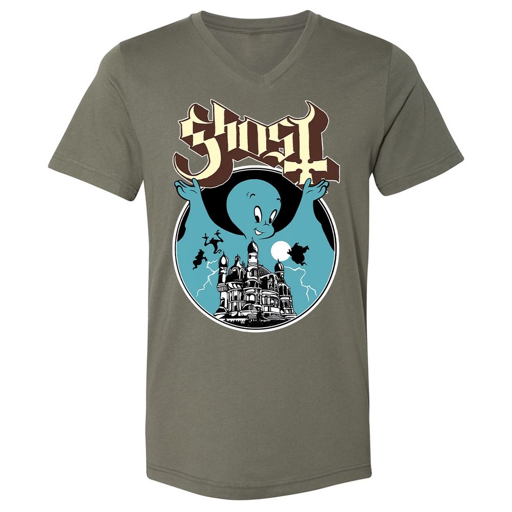 Unisex V-Neck T-Shirt - JWCS5191 - Military Green - 10