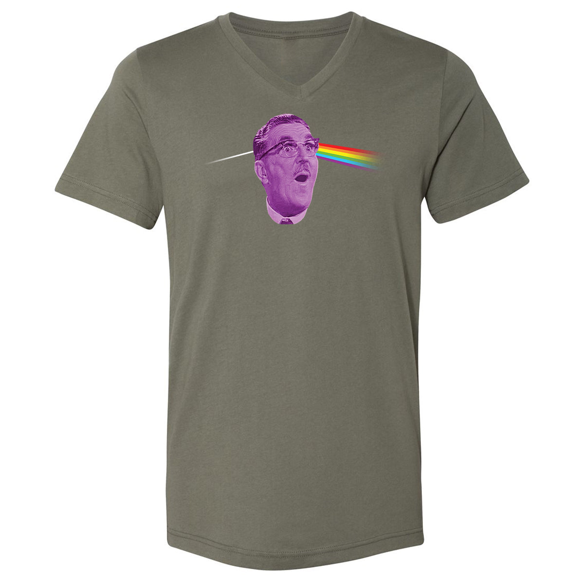 Unisex V-Neck T-Shirt - 53LPEUDW - Military Green - 10