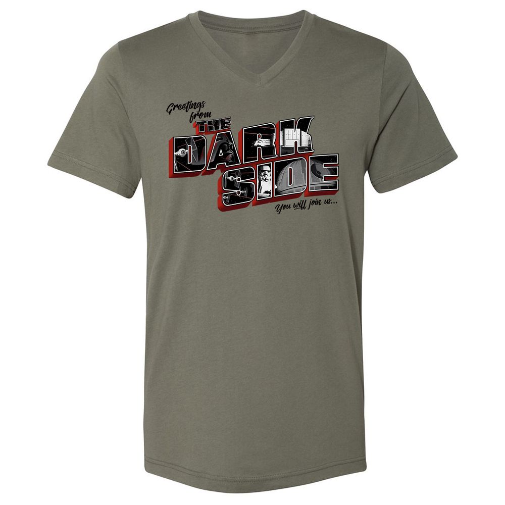 Unisex V-Neck T-Shirt - GV6JQRG7 - Military Green - 10