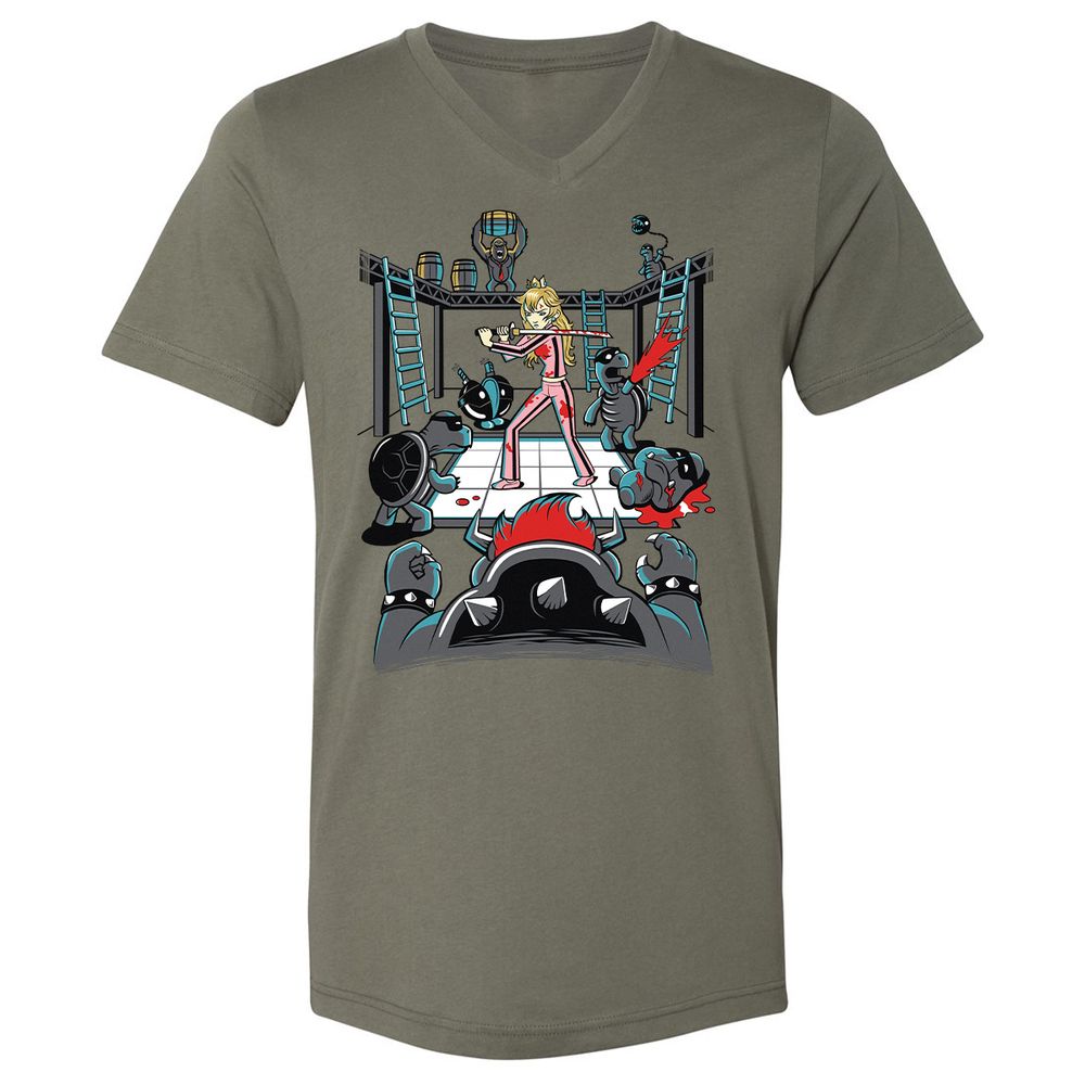 Unisex V-Neck T-Shirt - WM8U2SKJ - Military Green - 10