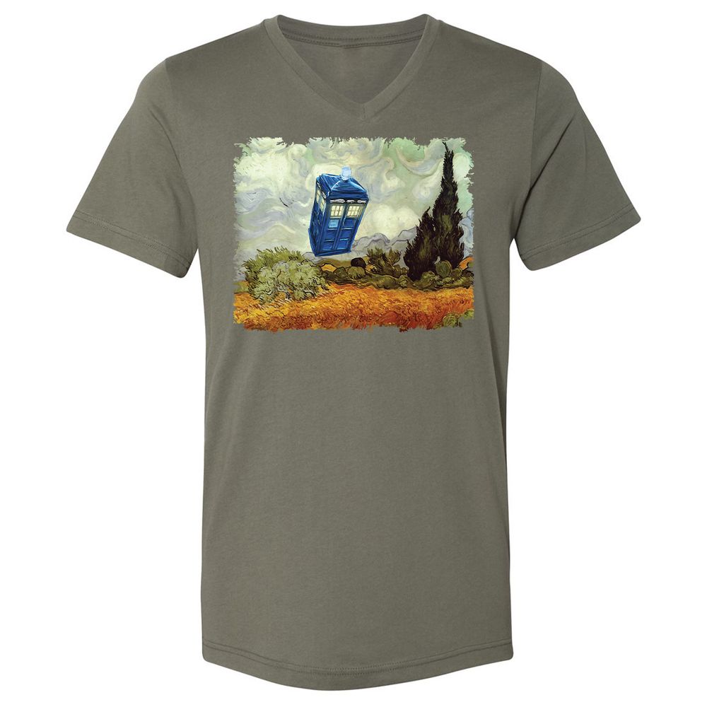 Unisex V-Neck T-Shirt - VD6FTRWC - Military Green - 10