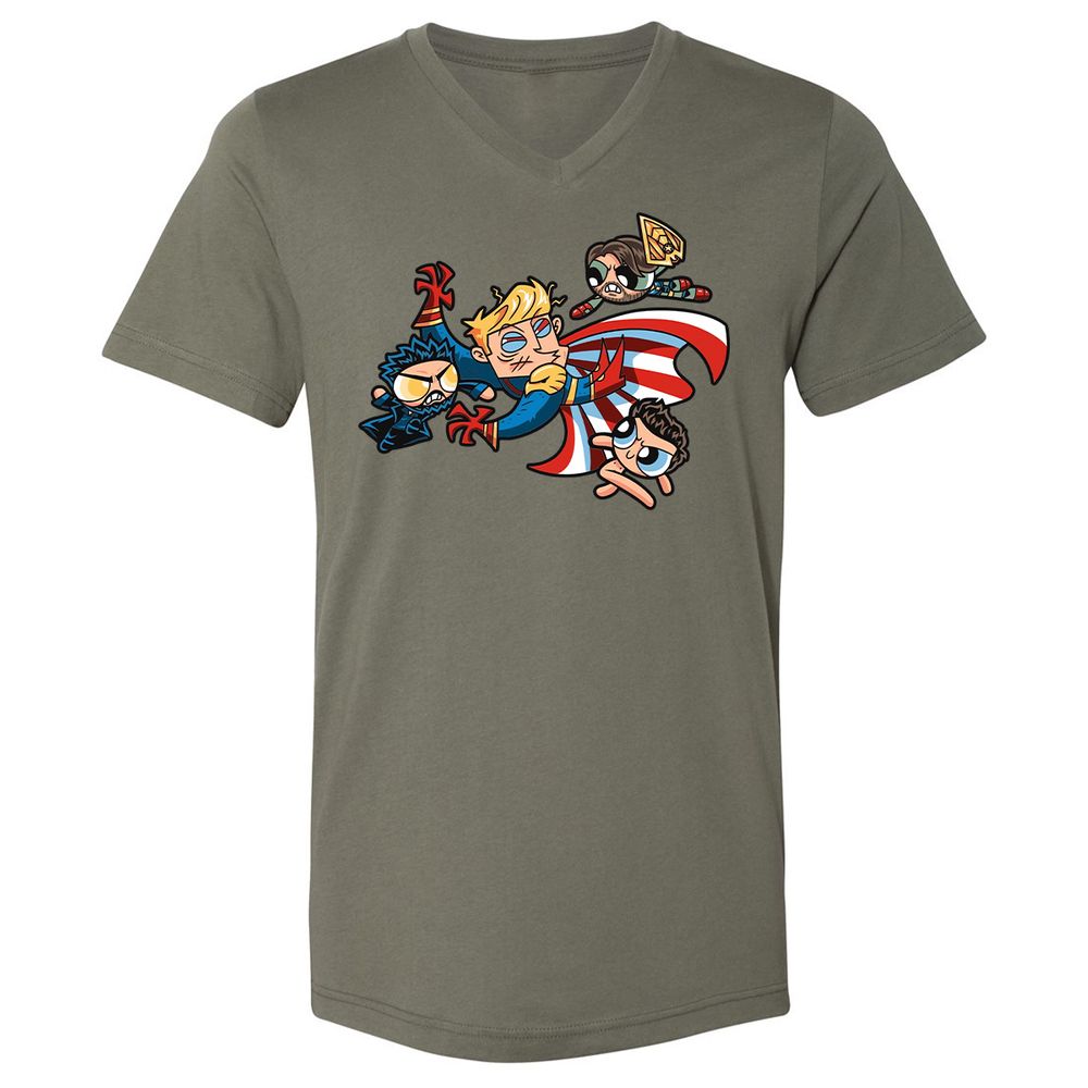 Unisex V-Neck T-Shirt - BUDU6RFA - Military Green - 10