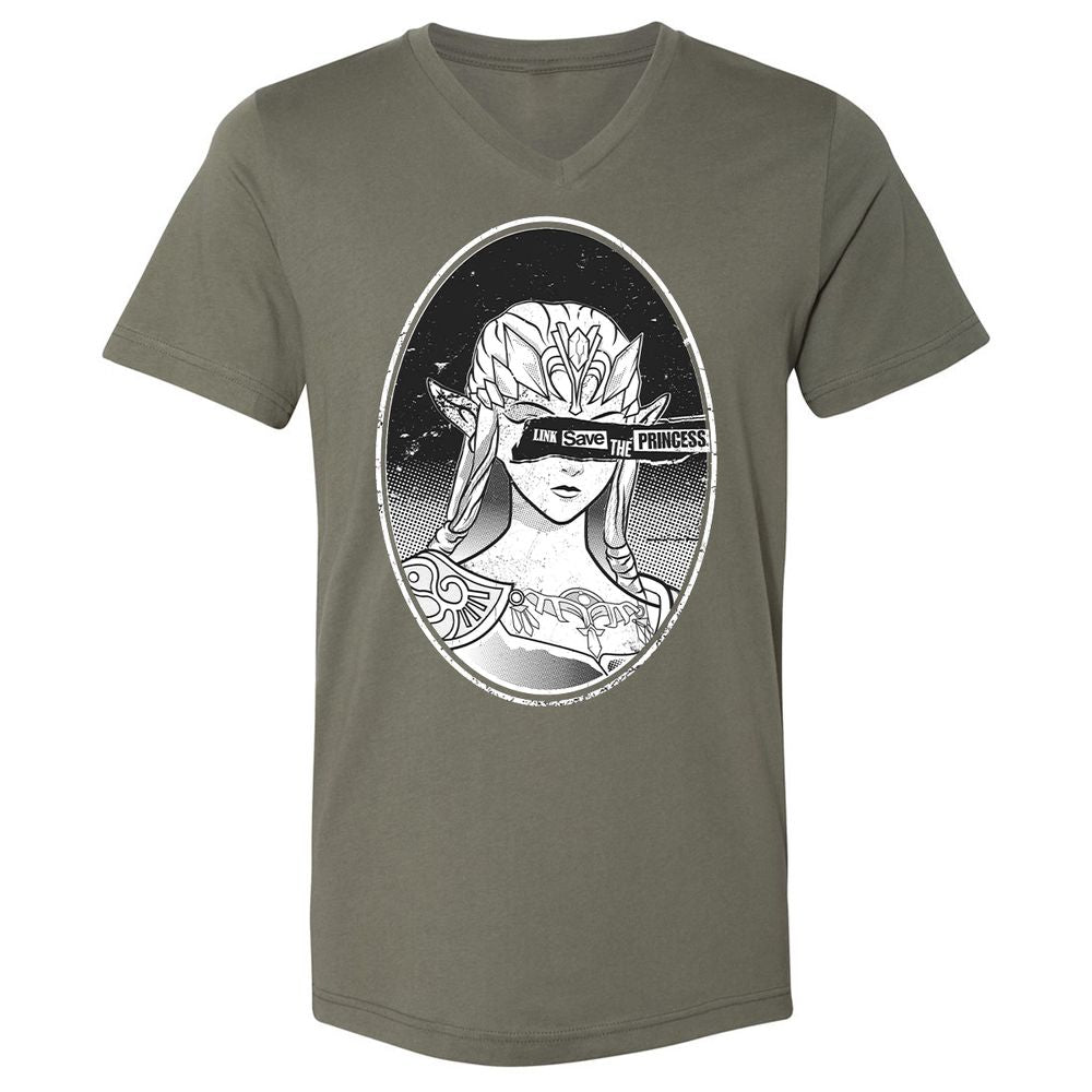 Unisex V-Neck T-Shirt - 6STSNA1M - Military Green - 10