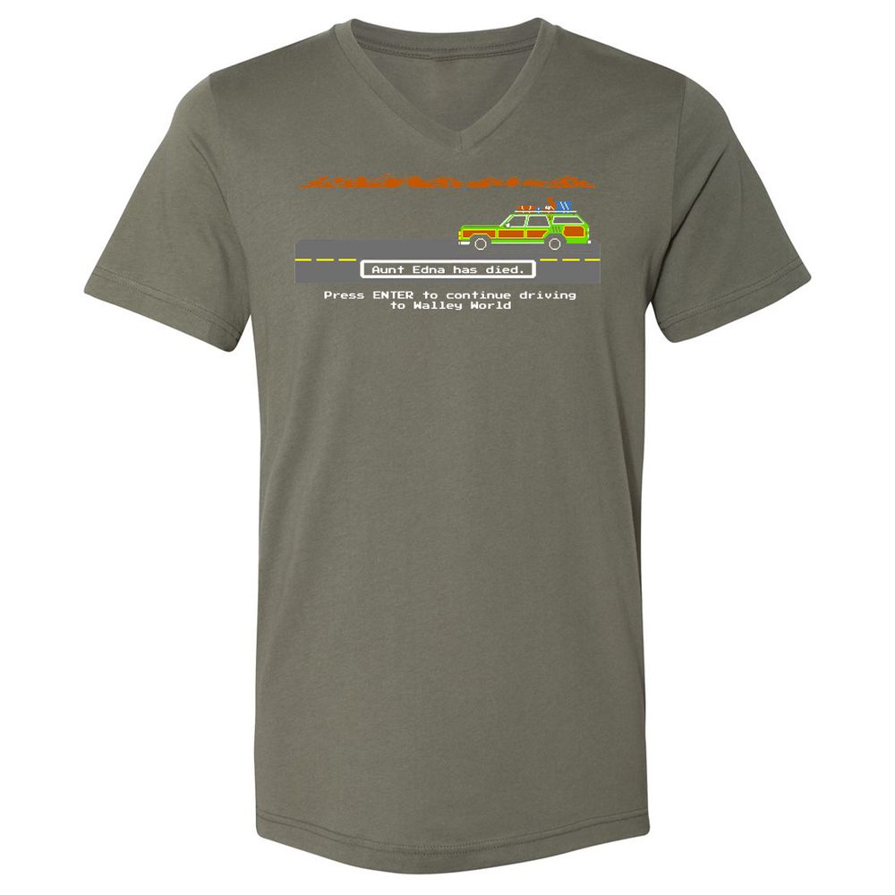 Unisex V-Neck T-Shirt - M2CMVCGH - Military Green - 10