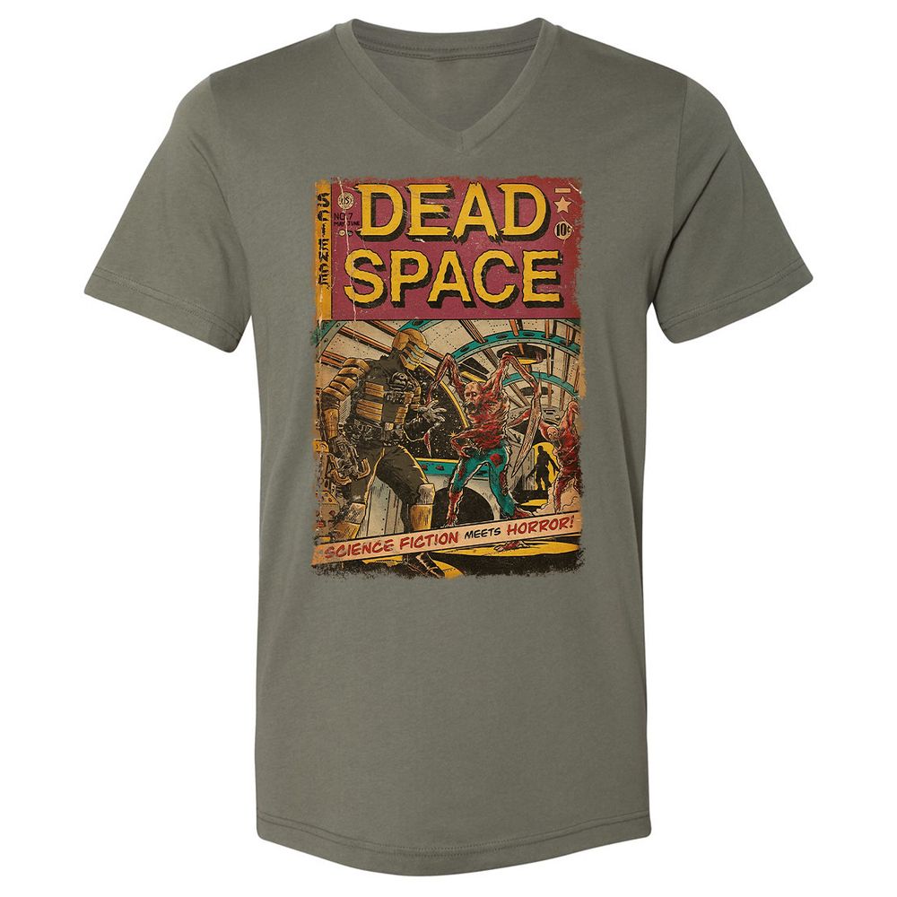 Unisex V-Neck T-Shirt - 7Y1W5J86 - Military Green - 10
