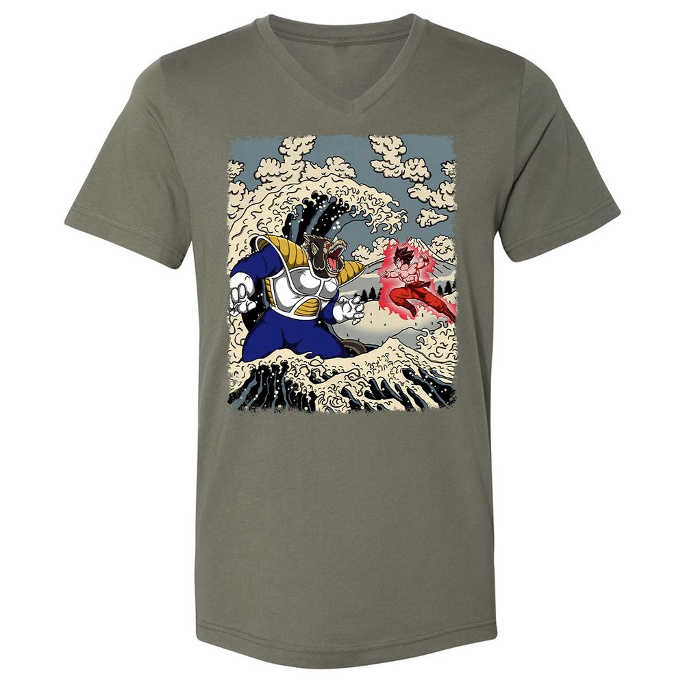 Unisex V-Neck T-Shirt - 9PRUS685 - Military Green - 10