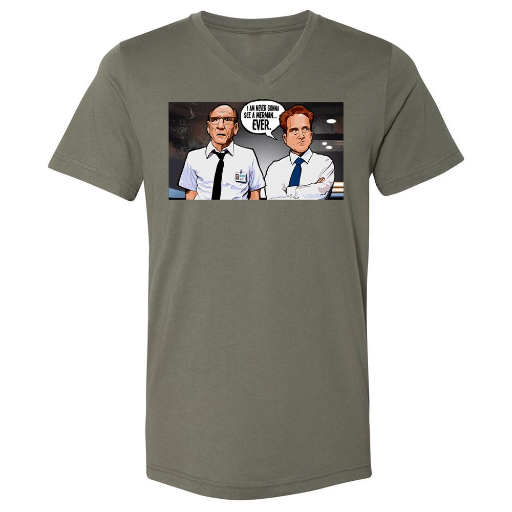 Unisex V-Neck T-Shirt - DQXVH9XS - Military Green - 10