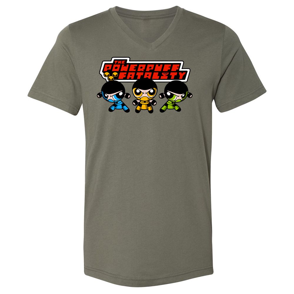 Unisex V-Neck T-Shirt - 3XM66BWP - Military Green - 10