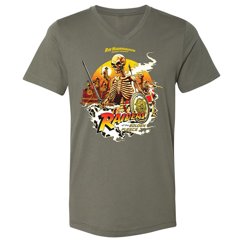 Unisex V-Neck T-Shirt - W55S8R8G - Military Green - 10