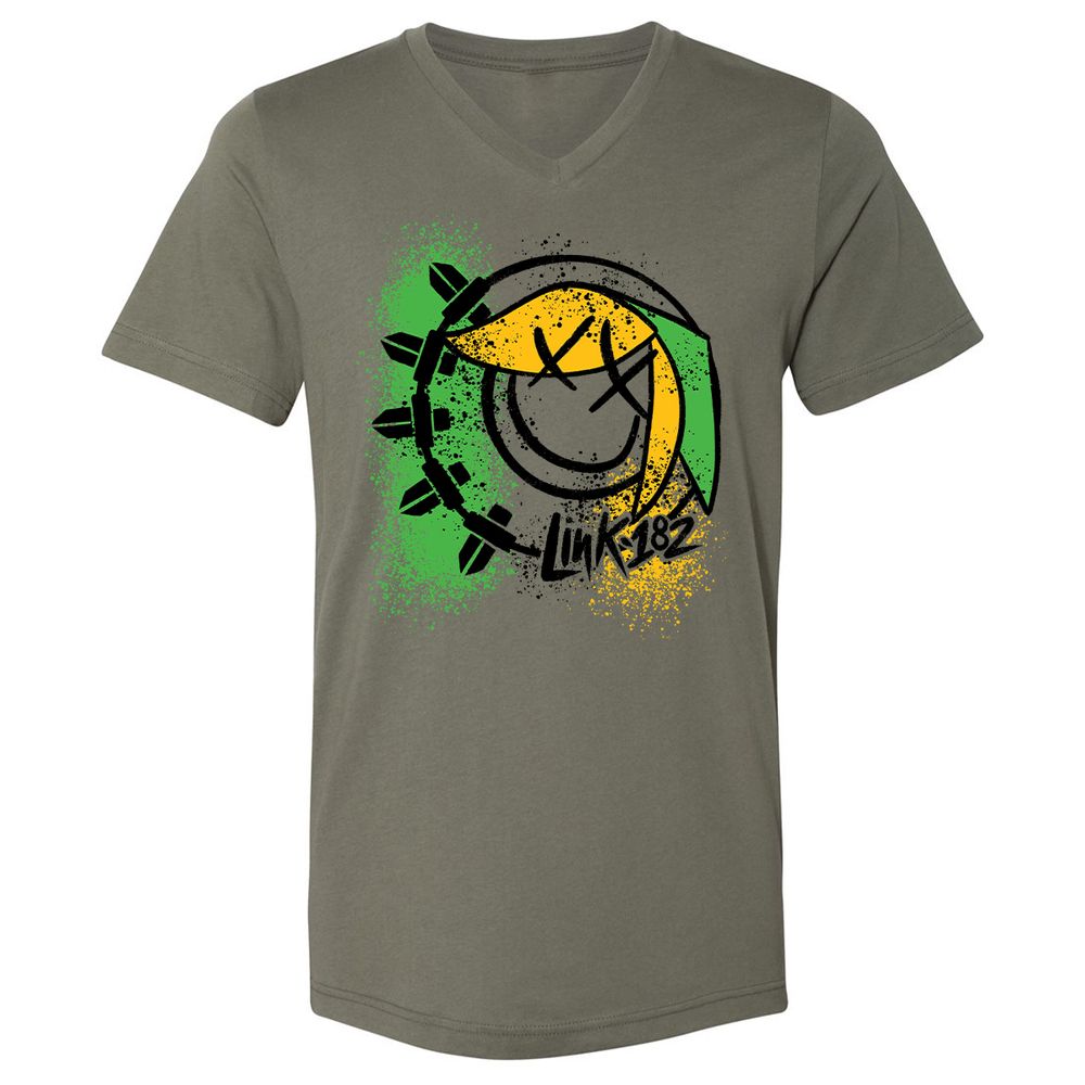 Unisex V-Neck T-Shirt - MLJNNR36 - Military Green - 10