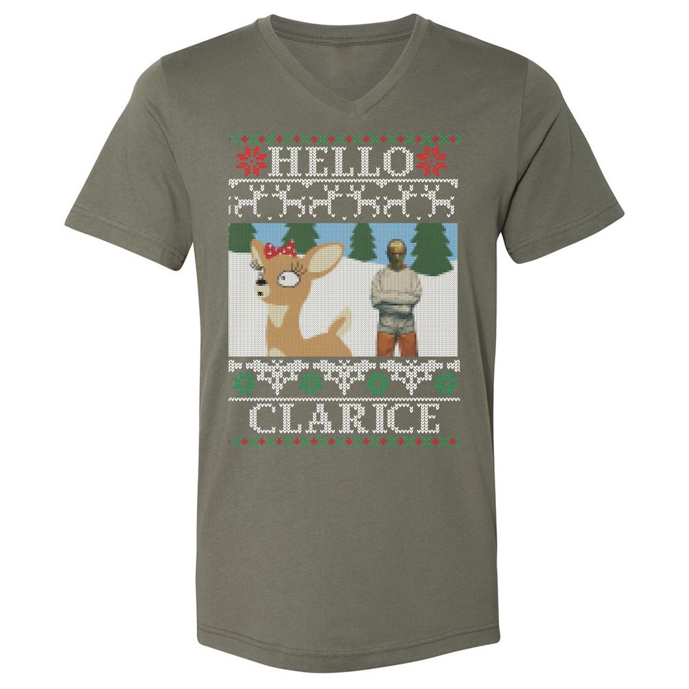 Unisex V-Neck T-Shirt - CLJSDPDF - Military Green - 10