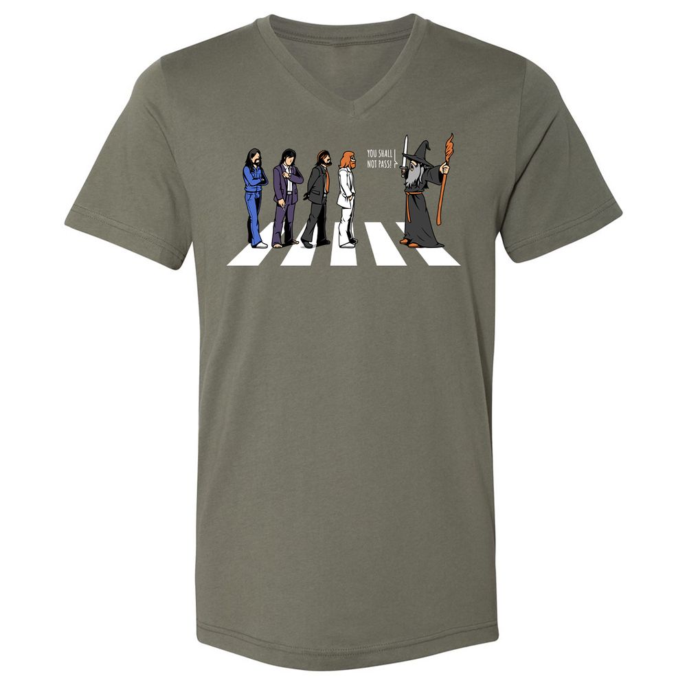 Unisex V-Neck T-Shirt - EELY7DAH - Military Green - 10