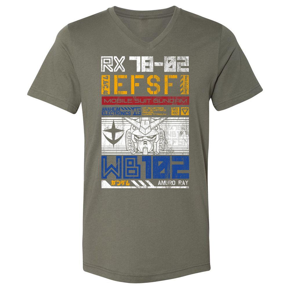 Unisex V-Neck T-Shirt - RG7XS5CD - Military Green - 10