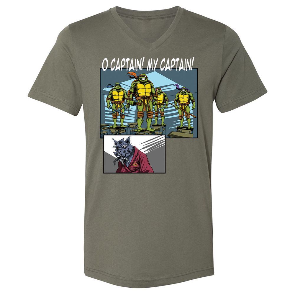 Unisex V-Neck T-Shirt - ENVLZECX - Military Green - 10