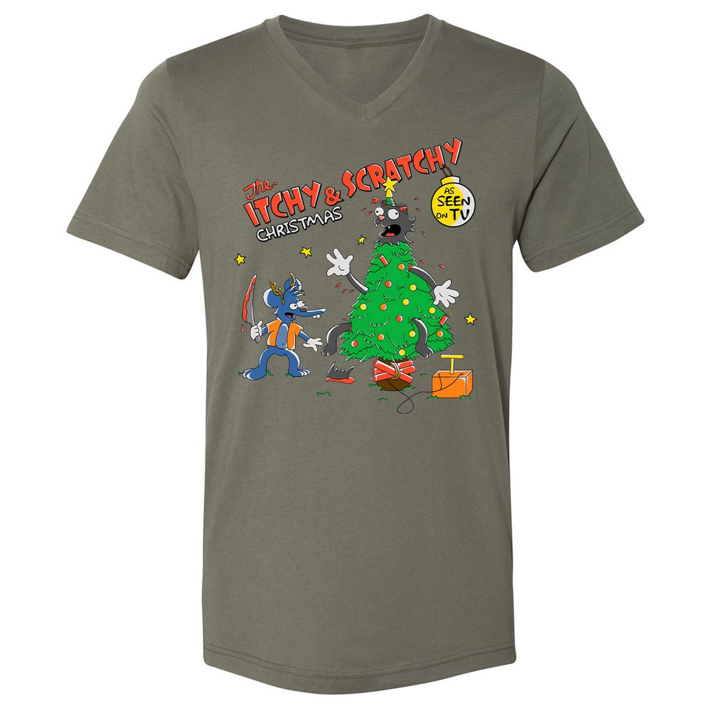 Unisex V-Neck T-Shirt - NLW53AAE - Military Green - 10