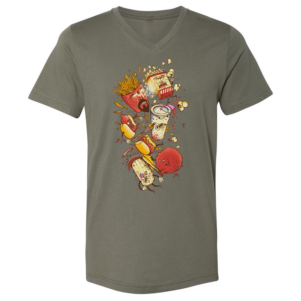 Unisex V-Neck T-Shirt - EFBJG8E1 - Military Green - 10