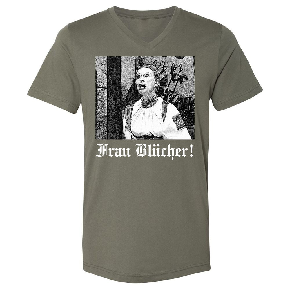 Unisex V-Neck T-Shirt - HQ9KY4Y8 - Military Green - 10