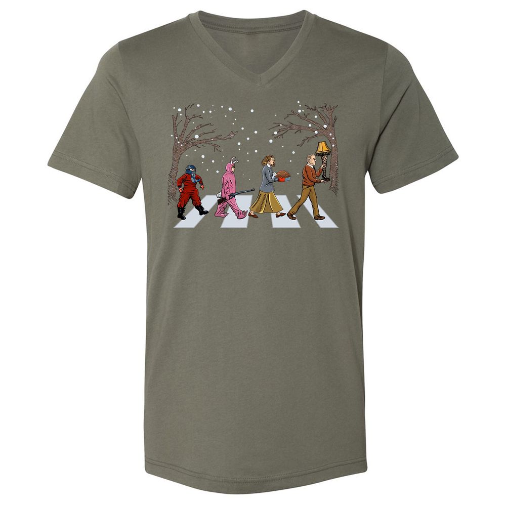 Unisex V-Neck T-Shirt - VKF69S2J - Military Green - 10