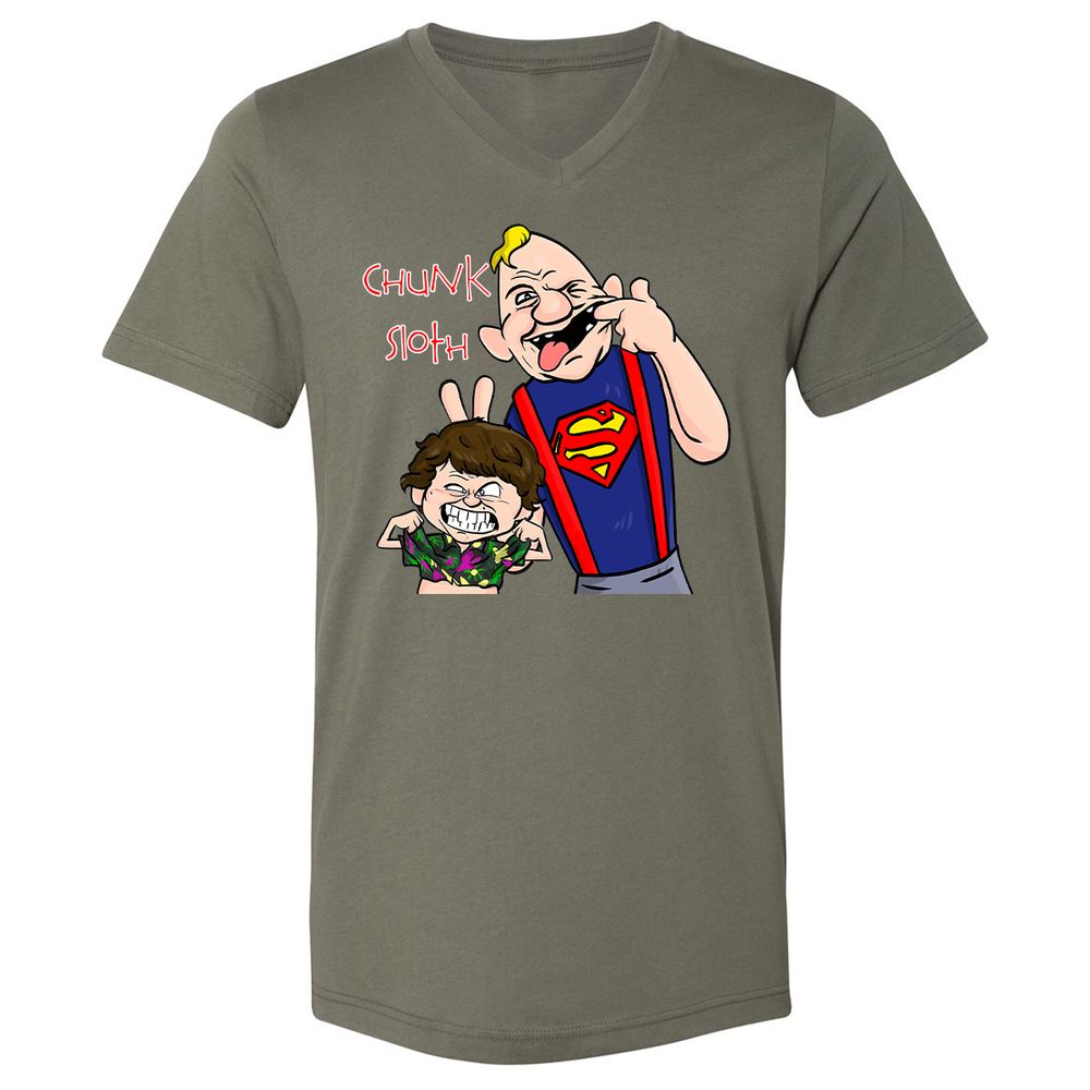 Unisex V-Neck T-Shirt - Q6A1HSZ3 - Military Green - 10